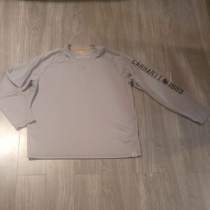 Carhartt Light Gray Logo Sleeve Shirt